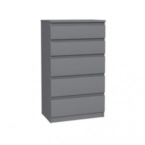2.03.02.070.4 КАСТОР комод 5 ящиков RU серый в Салехарде - salekhard.ok-mebel.com | фото