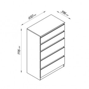 2.03.02.070.4 КАСТОР комод 5 ящиков RU серый в Салехарде - salekhard.ok-mebel.com | фото 2