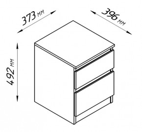 2.03.03.050.4 КАСТОР тумба 2 ящика RU серая в Салехарде - salekhard.ok-mebel.com | фото 3