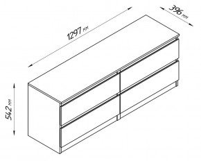 2.03.03.100.4 КАСТОР тумба 4 ящика RU серая в Салехарде - salekhard.ok-mebel.com | фото 4