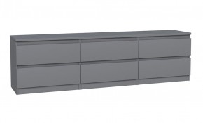 2.03.03.110.4 КАСТОР тумба 6 ящиков RU серая в Салехарде - salekhard.ok-mebel.com | фото