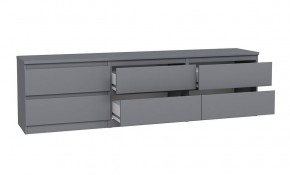 2.03.03.110.4 КАСТОР тумба 6 ящиков RU серая в Салехарде - salekhard.ok-mebel.com | фото 3