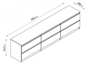 2.03.03.110.4 КАСТОР тумба 6 ящиков RU серая в Салехарде - salekhard.ok-mebel.com | фото 4
