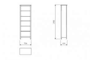 2.08.07.110.6 САГА стеллаж 70 темно-бирюзовый RU в Салехарде - salekhard.ok-mebel.com | фото