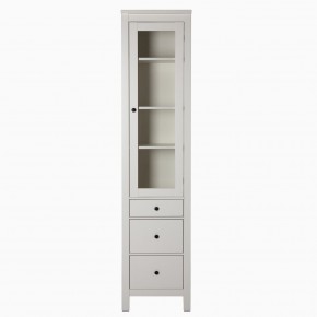 2.08.07.120.1 САГА шкаф с витриной 50 белый RU в Салехарде - salekhard.ok-mebel.com | фото