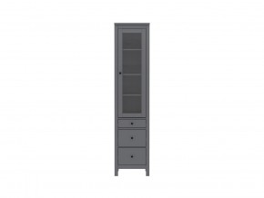 2.08.07.120.4 САГА шкаф с витриной 50 серый RU в Салехарде - salekhard.ok-mebel.com | фото 2