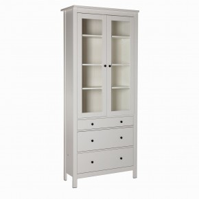 2.08.07.130.1 САГА шкаф с витриной 90 белый RU в Салехарде - salekhard.ok-mebel.com | фото