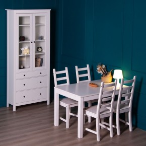 2.08.07.130.1 САГА шкаф с витриной 90 белый RU в Салехарде - salekhard.ok-mebel.com | фото 3