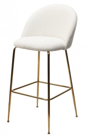 Барный стул GLADE NINI-01 Белый, teddy / золотой каркас М-City в Салехарде - salekhard.ok-mebel.com | фото
