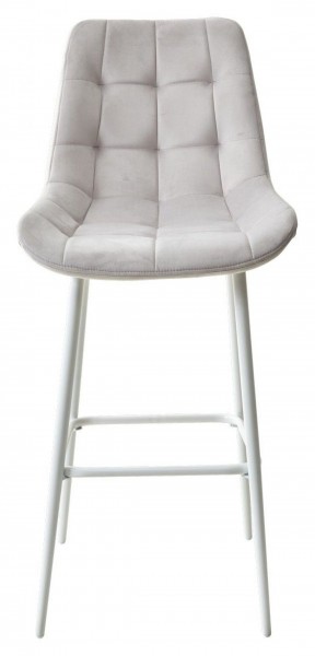 Барный стул ХОФМАН, цвет H-09 Светло-серый, велюр / белый каркас М-City в Салехарде - salekhard.ok-mebel.com | фото 6