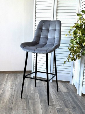 Барный стул ХОФМАН, цвет H-14 Серый, велюр / черный каркас М-City в Салехарде - salekhard.ok-mebel.com | фото 3