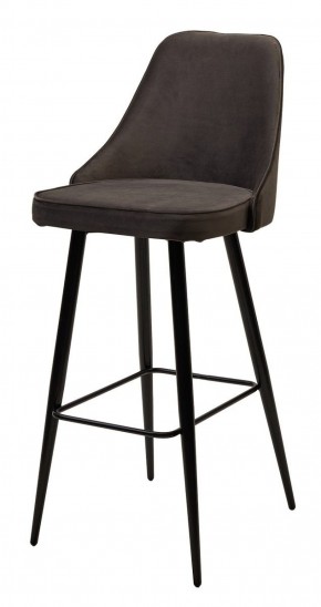 Барный стул NEPAL-BAR ГРАФИТ #14, велюр/ черный каркас (H=78cm) М-City в Салехарде - salekhard.ok-mebel.com | фото 1