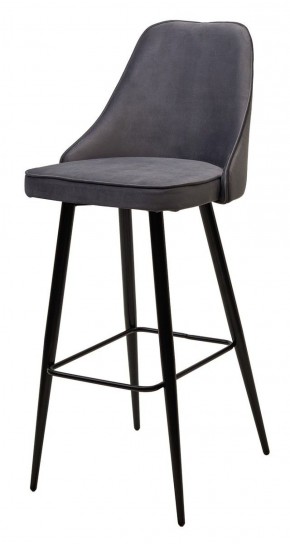 Барный стул NEPAL-BAR СЕРЫЙ #27, велюр/ черный каркас (H=78cm) М-City в Салехарде - salekhard.ok-mebel.com | фото 1