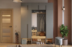 БАСКО Прихожая К9 (графит) в Салехарде - salekhard.ok-mebel.com | фото 2