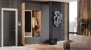 БАВАРИЯ Прихожая (дуб вотан/графит) в Салехарде - salekhard.ok-mebel.com | фото
