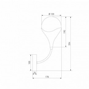 Бра Eurosvet Calyx 60168/1 латунь в Салехарде - salekhard.ok-mebel.com | фото 3