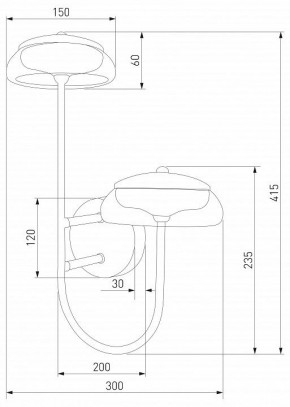 Бра Eurosvet Fungo 50388/2 LED черный в Салехарде - salekhard.ok-mebel.com | фото 5