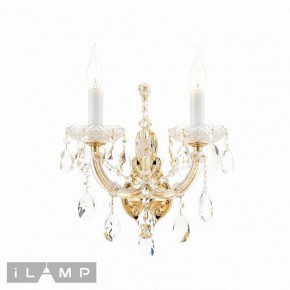 Бра iLamp Diamond W6071-2 GD+CL в Салехарде - salekhard.ok-mebel.com | фото 2