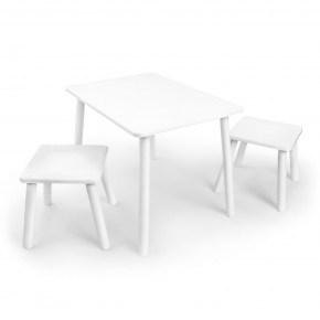 Детский комплект стол и два табурета Rolti Baby (белая столешница/белое сиденье/белые ножки) в Салехарде - salekhard.ok-mebel.com | фото