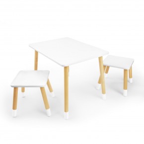 Детский комплект стол и два табурета Rolti Baby (белая столешница/белое сиденье/береза ножки) в Салехарде - salekhard.ok-mebel.com | фото