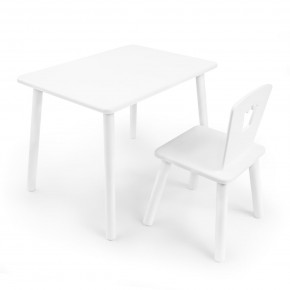 Детский комплект стол и стул «Корона» Rolti Baby (белый/белый, массив березы/мдф) в Салехарде - salekhard.ok-mebel.com | фото