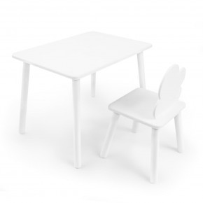 Детский комплект стол и стул «Облачко» Rolti Baby (белый/белый, массив березы/мдф) в Салехарде - salekhard.ok-mebel.com | фото