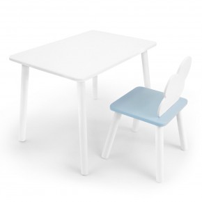 Детский комплект стол и стул «Облачко» Rolti Baby (белый/голубой, массив березы/мдф) в Салехарде - salekhard.ok-mebel.com | фото