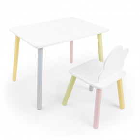 Детский комплект стол и стул «Облачко» Rolti Baby (белый/цветной, массив березы/мдф) в Салехарде - salekhard.ok-mebel.com | фото