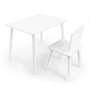 Детский комплект стол и стул «Звезда» Rolti Baby (белый/белый, массив березы/мдф) в Салехарде - salekhard.ok-mebel.com | фото