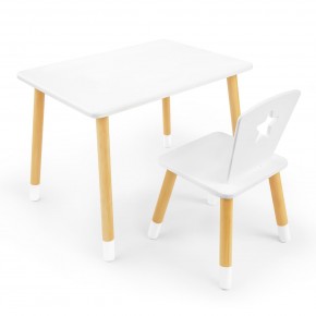 Детский комплект стол и стул «Звезда» Rolti Baby (белый/береза, массив березы/мдф) в Салехарде - salekhard.ok-mebel.com | фото