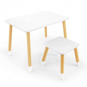 Детский комплект стол и табурет Rolti Baby (белая столешница/белое сиденье/береза ножки) в Салехарде - salekhard.ok-mebel.com | фото 1