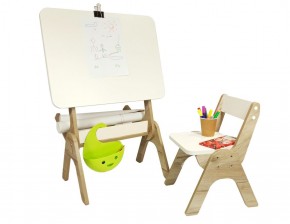 Детский растущий стол-парта и стул Я САМ "Умка" (Дуб/Серый) в Салехарде - salekhard.ok-mebel.com | фото 3