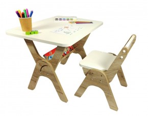 Детский растущий стол-парта и стул Я САМ "Умка" (Дуб/Серый) в Салехарде - salekhard.ok-mebel.com | фото 4