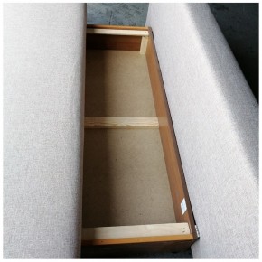Диван-кровать Комфорт без подлокотников BALTIC COFFE-LATTE (4 подушки) в Салехарде - salekhard.ok-mebel.com | фото 5