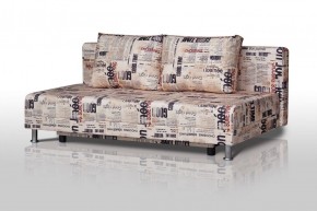 Диван-кровать Комфорт без подлокотников Принт "Gazeta" (2 подушки) в Салехарде - salekhard.ok-mebel.com | фото