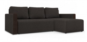 Диван угловой Алиса 3 Bahama GRAFIT - Teos Dark Brown в Салехарде - salekhard.ok-mebel.com | фото