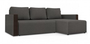 Диван угловой Алиса 3 Bahama STEEL - Teos Dark Brown в Салехарде - salekhard.ok-mebel.com | фото