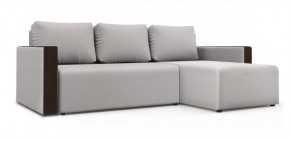 Диван угловой Алиса 3 Bahama WHITE - Teos Dark Brown в Салехарде - salekhard.ok-mebel.com | фото
