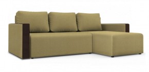 Диван угловой Алиса 3 Vital BANANA - Teos Dark Brown в Салехарде - salekhard.ok-mebel.com | фото