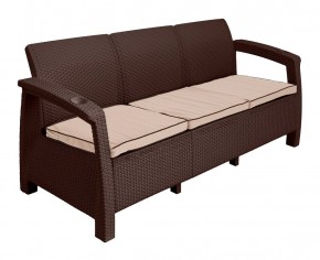 Диван Yalta Premium Sofa 3 Set (Ялта) шоколадный (+подушки под спину) в Салехарде - salekhard.ok-mebel.com | фото 2