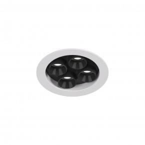 DK2510-WB Встраиваемый светильник SPACE со светодиодом d65 220V 8W 38° 4000К IP20 белый/черный алюминий в Салехарде - salekhard.ok-mebel.com | фото 4