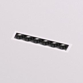 DK2531-WB Встраиваемый светильник SPACE со светодиодом под шпатлевку L126mm 220V 10W 38° 4000К IP20 белый/черный алюминий в Салехарде - salekhard.ok-mebel.com | фото