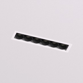 DK2531-WB Встраиваемый светильник SPACE со светодиодом под шпатлевку L126mm 220V 10W 38° 4000К IP20 белый/черный алюминий в Салехарде - salekhard.ok-mebel.com | фото 2