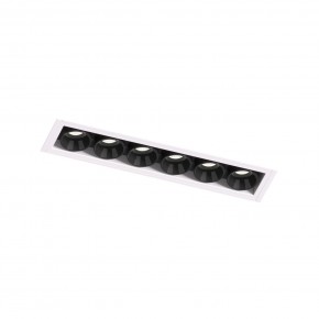 DK2531-WB Встраиваемый светильник SPACE со светодиодом под шпатлевку L126mm 220V 10W 38° 4000К IP20 белый/черный алюминий в Салехарде - salekhard.ok-mebel.com | фото 6
