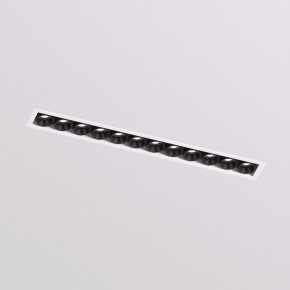 DK2532-WB Встраиваемый светильник SPACE со светодиодом под шпатлевку L240mm 220V 20W 38° 4000К IP20 белый/черный алюминий в Салехарде - salekhard.ok-mebel.com | фото
