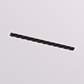 DK2532-WB Встраиваемый светильник SPACE со светодиодом под шпатлевку L240mm 220V 20W 38° 4000К IP20 белый/черный алюминий в Салехарде - salekhard.ok-mebel.com | фото 2