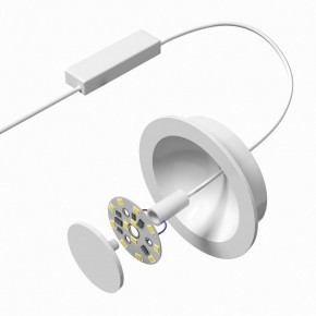DK2700-WH Встраиваемый светильник, IP 20, 7 Вт, LED 3000, белый, алюминий в Салехарде - salekhard.ok-mebel.com | фото 4