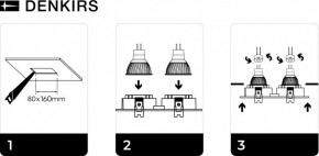 DK3022-WH Встраиваемый светильник, IP 20, 10 Вт, GU5.3, LED, белый, пластик в Салехарде - salekhard.ok-mebel.com | фото 6