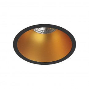 DK3026-BG Встраиваемый светильник, IP 20, 10 Вт, GU5.3, LED, черный/золотой, пластик в Салехарде - salekhard.ok-mebel.com | фото