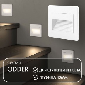 DK3050-WH Светильник встраиваемый в стену, IP 20, LED 3000, 1 Вт, белый, пластик в Салехарде - salekhard.ok-mebel.com | фото 5